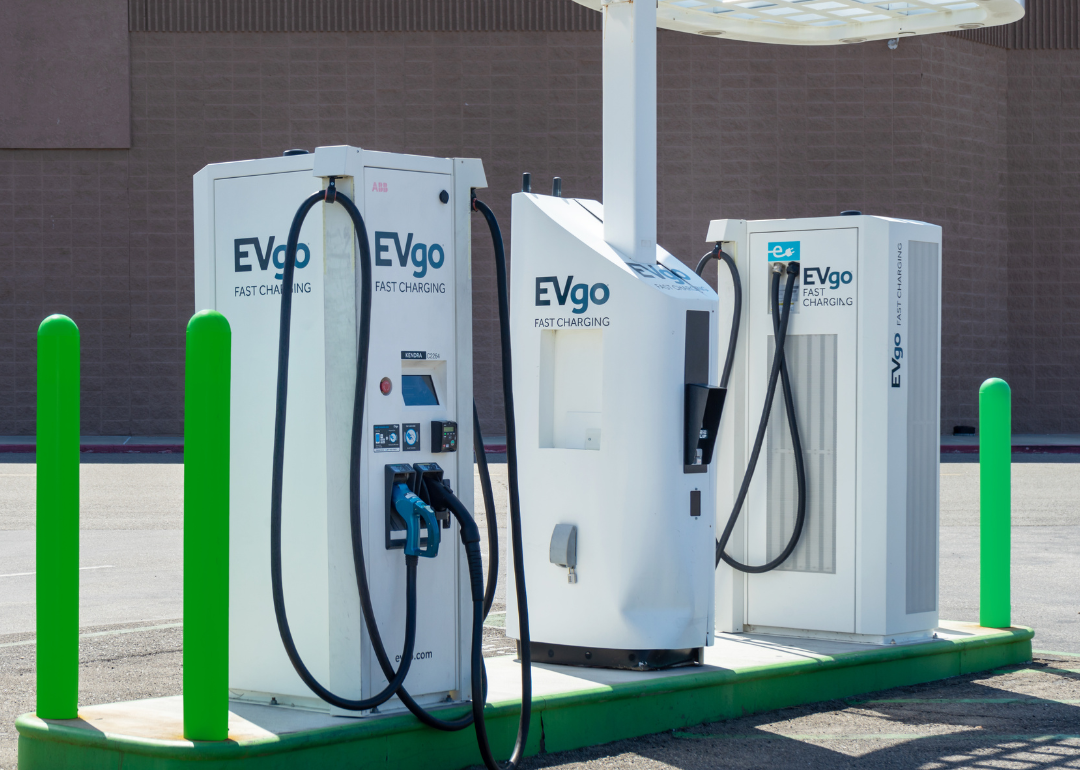 An EVgo charging station in Victorville, California