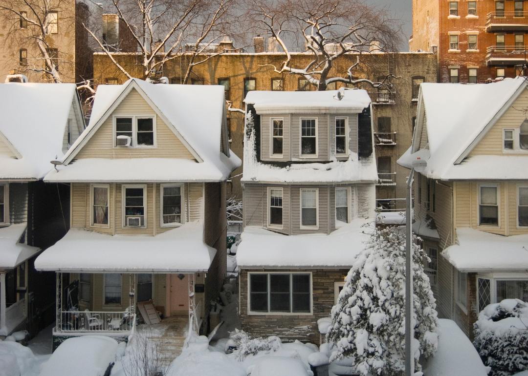 Snow-covered Brooklyn homes in 2011.