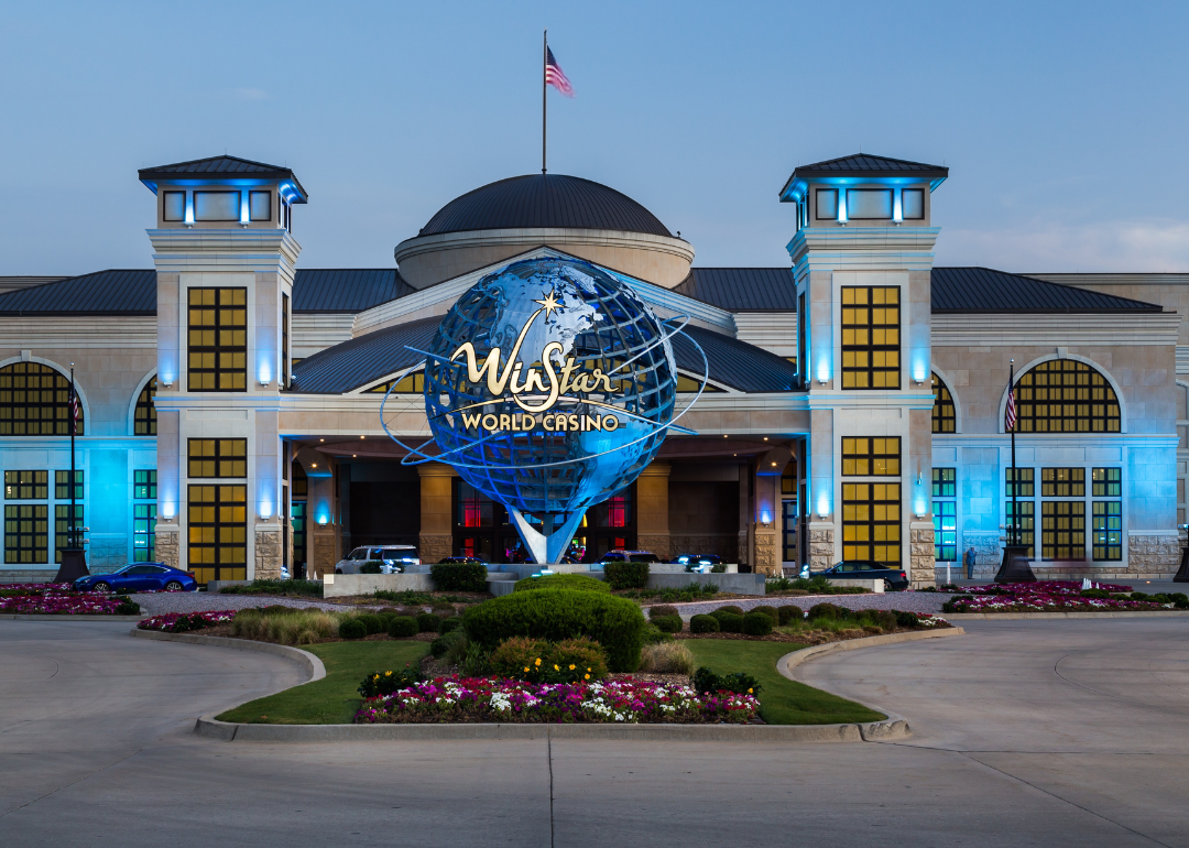 The exterior of WinStar World Casino and Resort in Thackerville, Oklahoma.