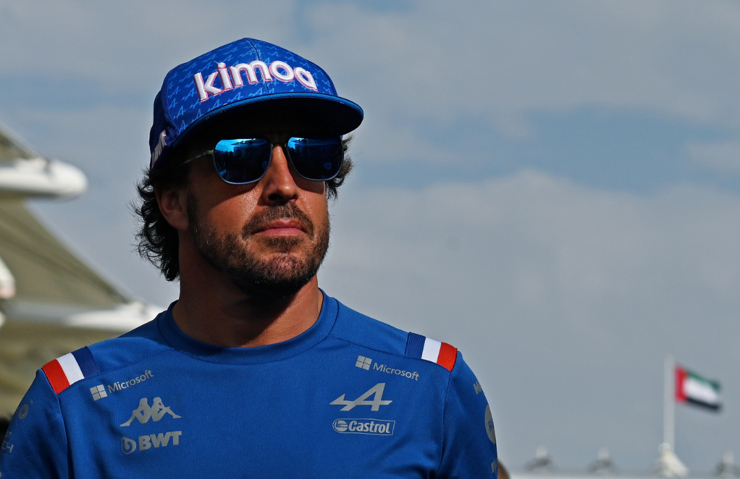 Fernando Alonso of Spain Alpine F1 A522 Renault walking around the grid during the F1 Grand Prix of Abu Dhabi at Yas Marina Circuit on November 20, 2022.