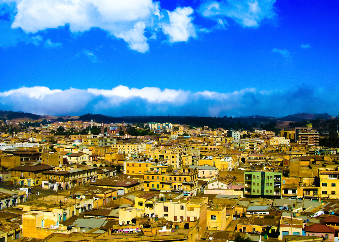 An aerial view of Asmara, the capital of Eritrea
