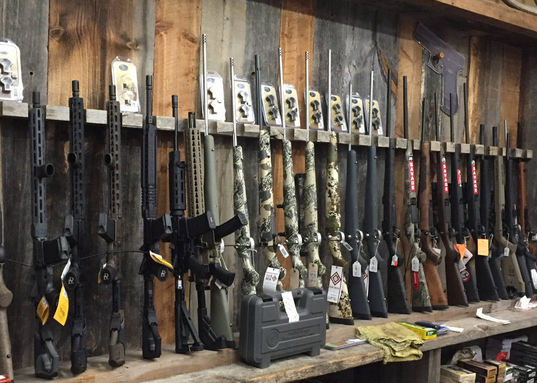 Guns at a shop in Jackson.