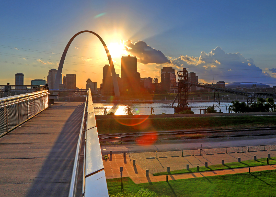 The St. Louis, Missouri, skyline.