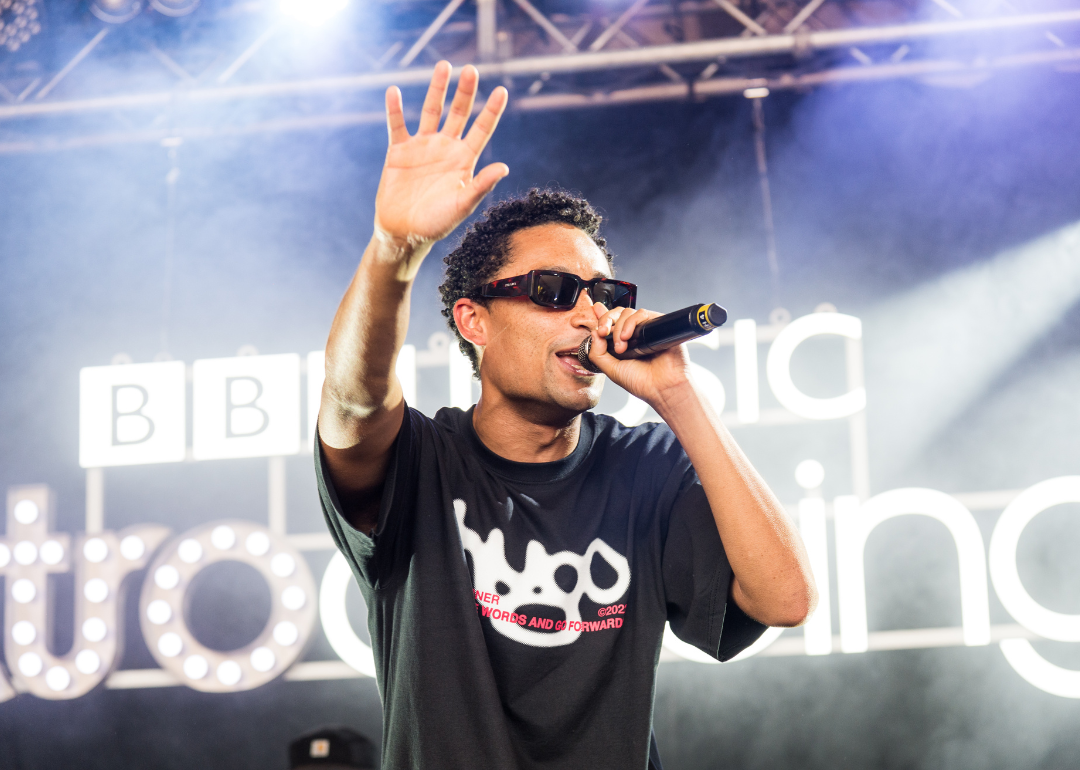 Loyle Carner performing a secret set at the BBC Introducing tent at Reading Festival day 2 on August 27, 2022, in Reading, England.