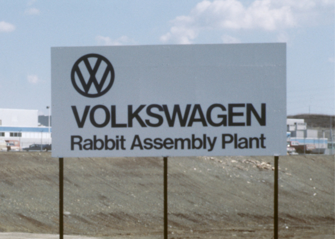 A sign for the Volkswagen Rabbit Assembly Plant.