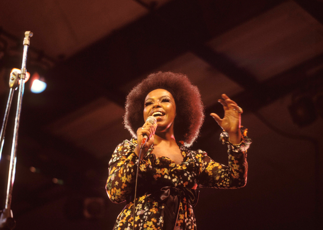 Roberta Flack performing live on stage at the Newport Jazz Festival in Newport, Rhode Island, on July 2, 1971.
