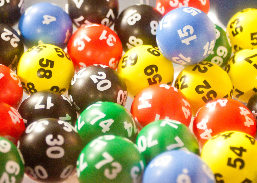 Colorful lottery balls.