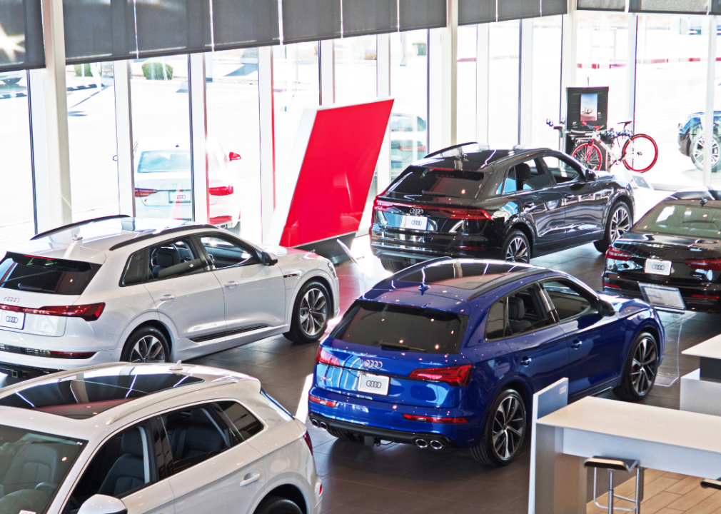 New Audi cars at a dealership in Scottsdale, Arizona