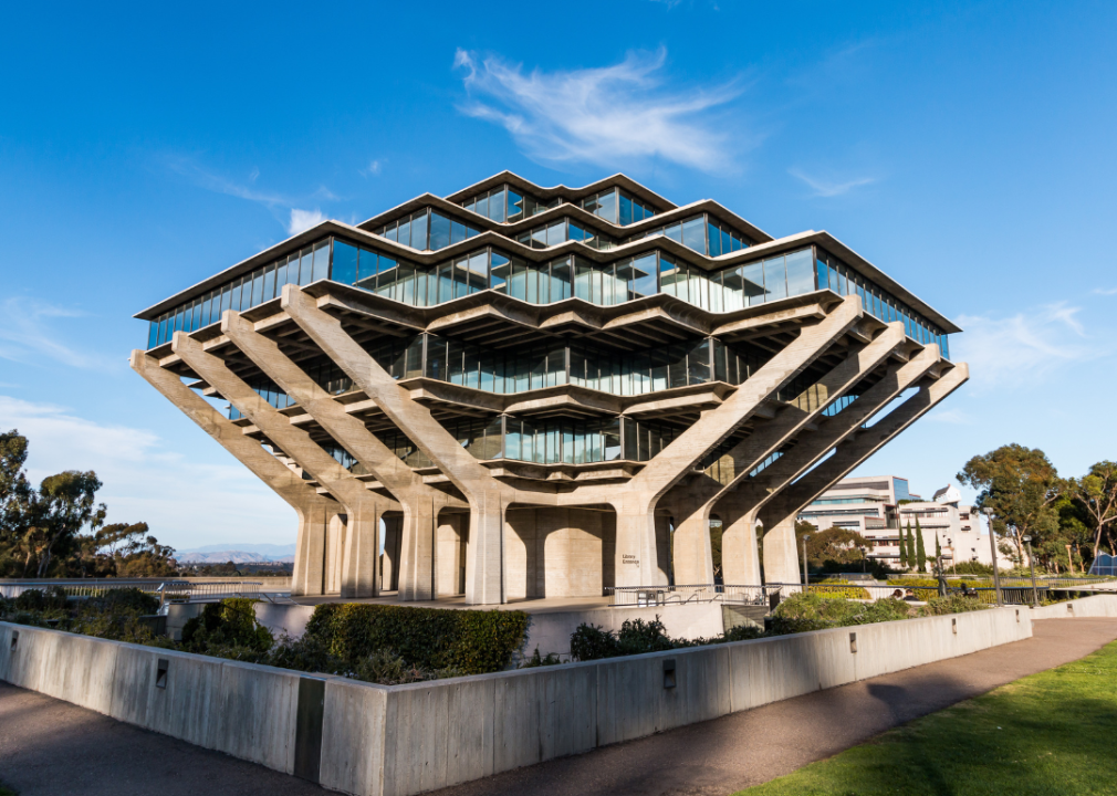 The Geisel Library on the campus of the University of California San Diego.