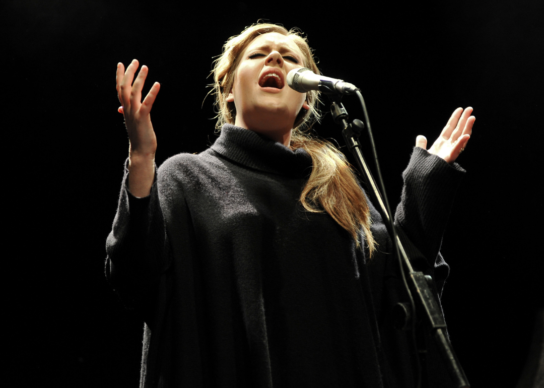 Adele performing at the launch of her new album at The Tabernacle on January 24, 2011, in London, England.