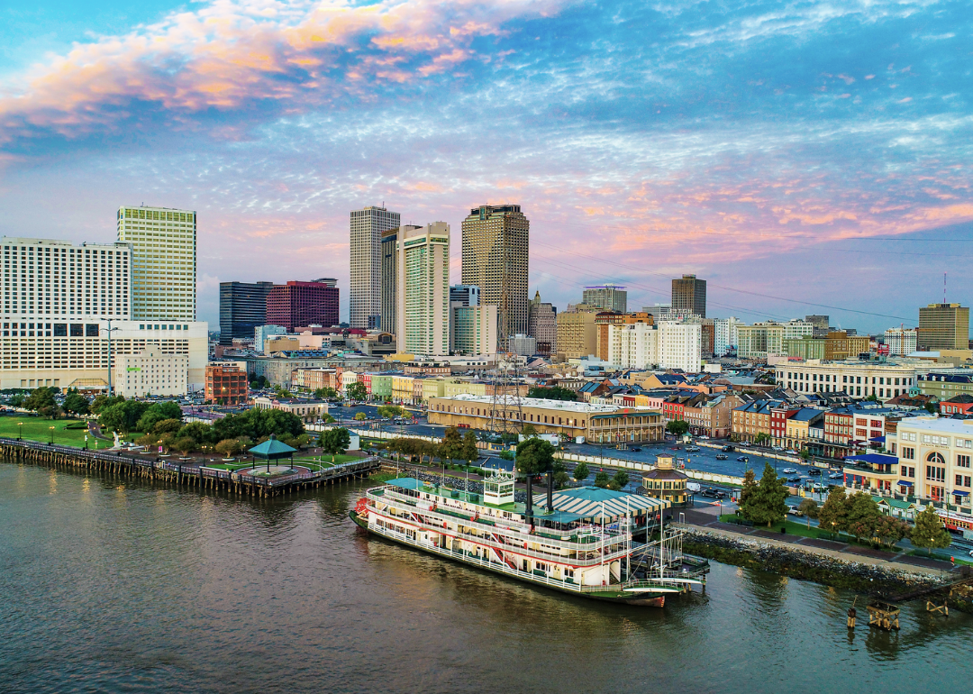 An aerial view of New Orleans.
