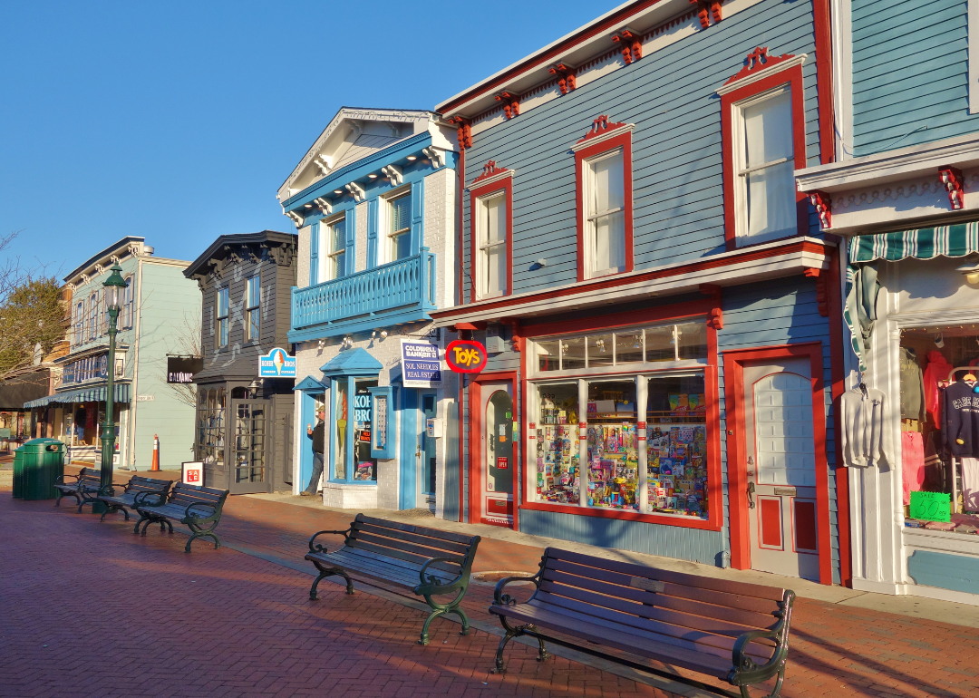 The Washington Street Mall, a pedestrian shopping area in downtown Cape May.