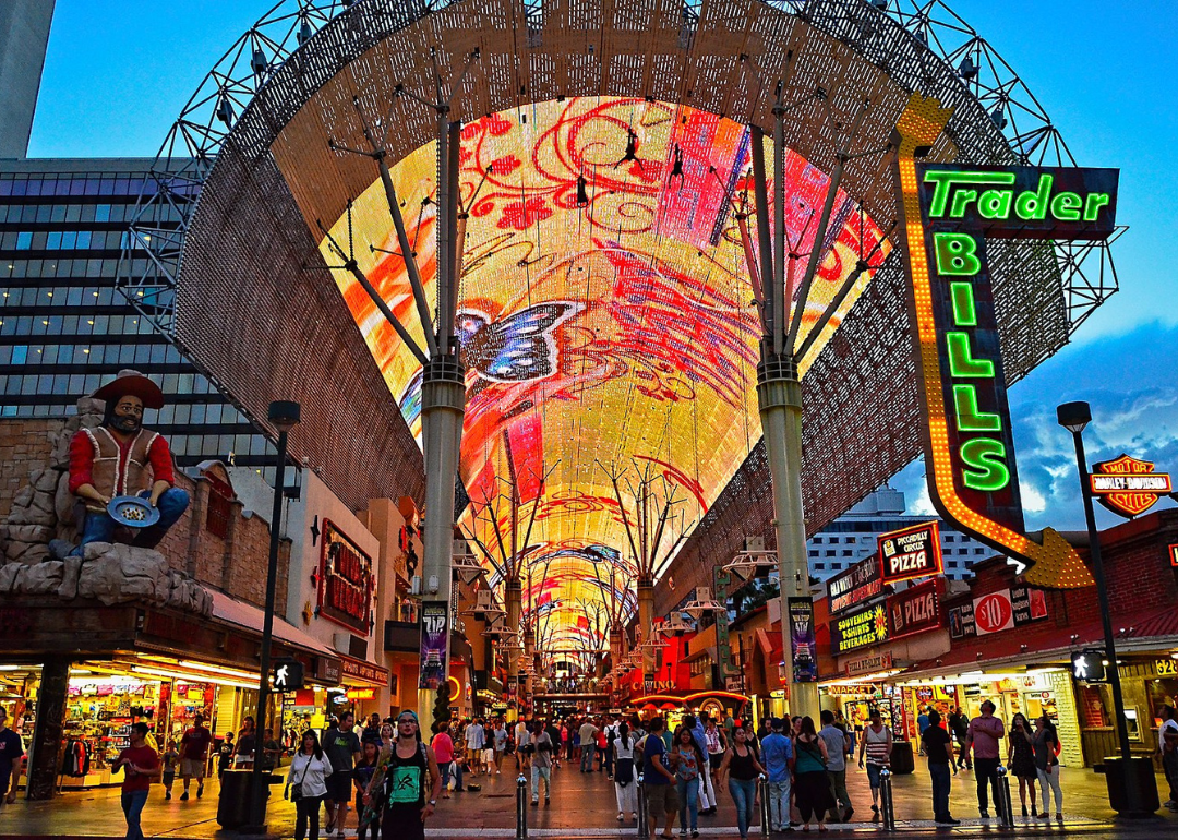 Fremont Street in downtown Las Vegas, Nevada.