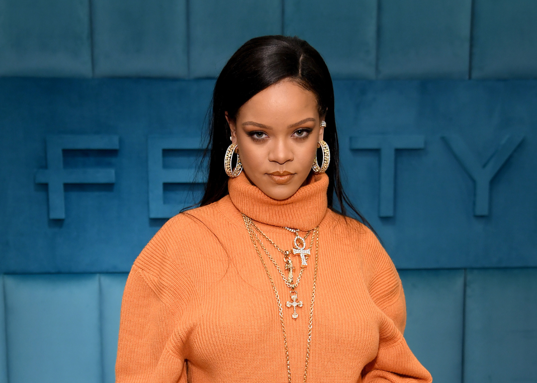 Rihanna celebrating the launch of FENTY at Bergdorf Goodman on February 7, 2020, in New York City.