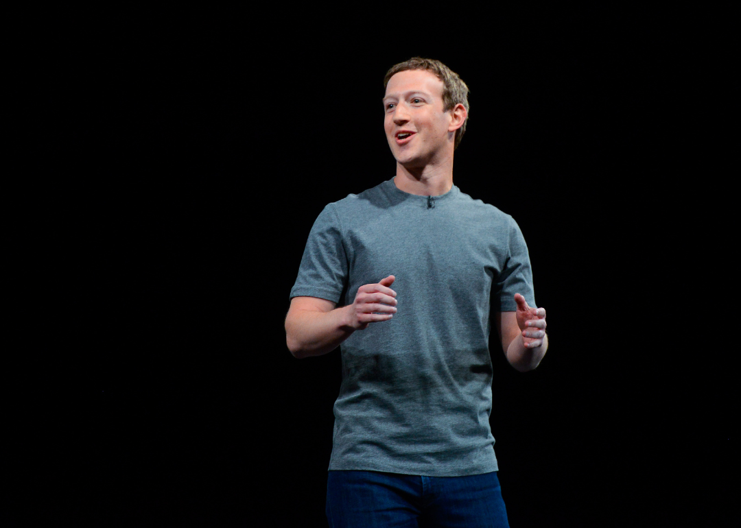 Founder and CEO of Facebook Mark Zuckerber giving his speach during the presentation of the new Samsung Galaxy S7 and Samsung Galaxy S7 edge on February 21, 2016, in Barcelona, Spain.