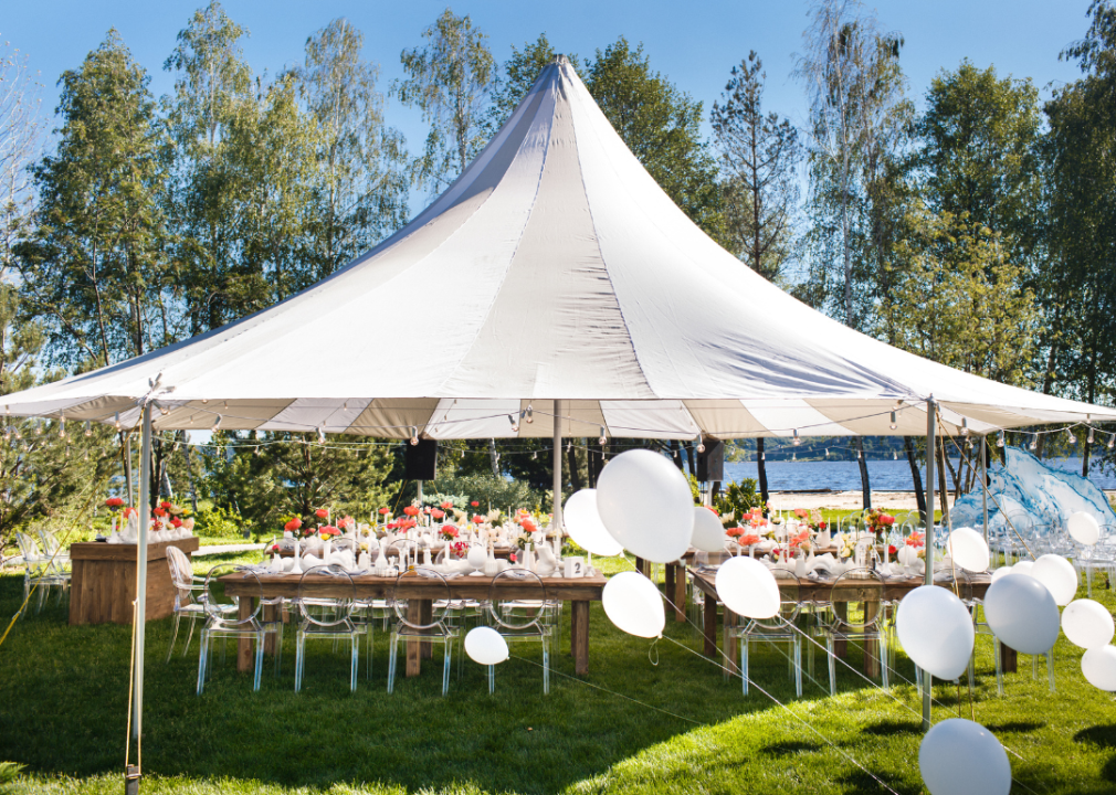 A wedding tent