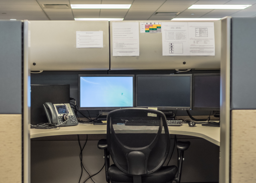 A typical office cubicle.