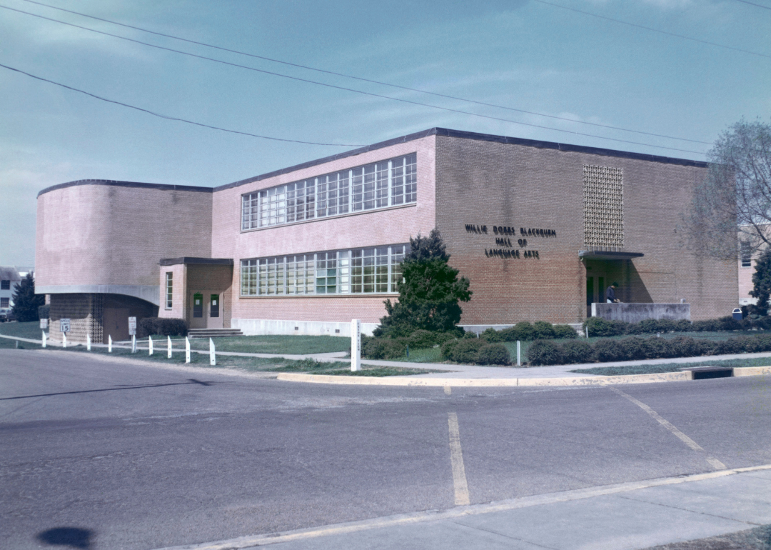 The Blackburn Language Arts Building at Jackson State University in 1974.