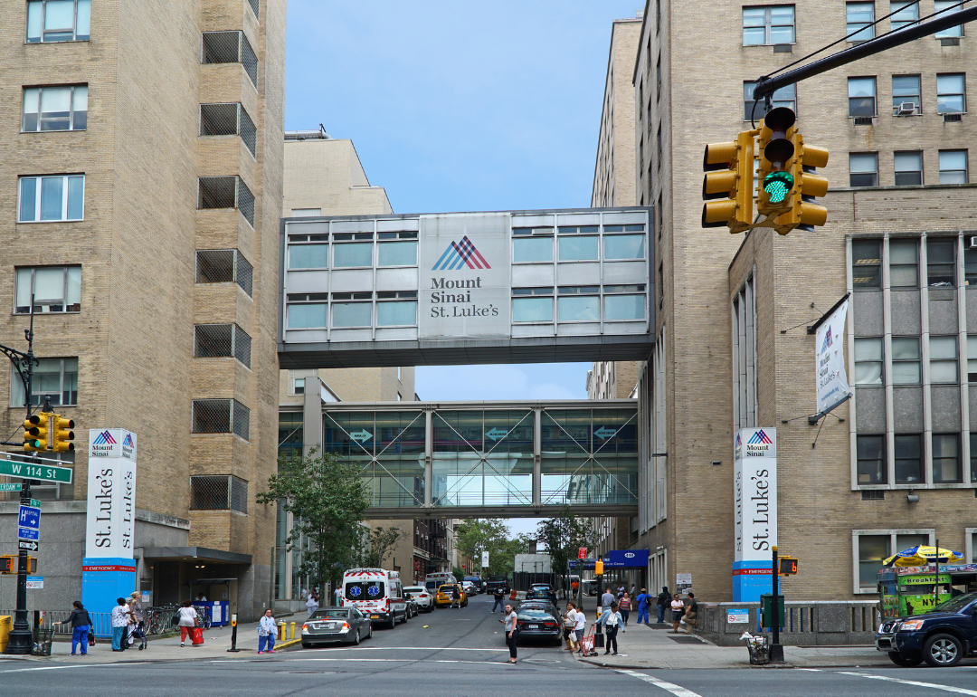 Mount Sinai St. Luke's, a large hospital located near Columbia University in the north end of Manhattan.