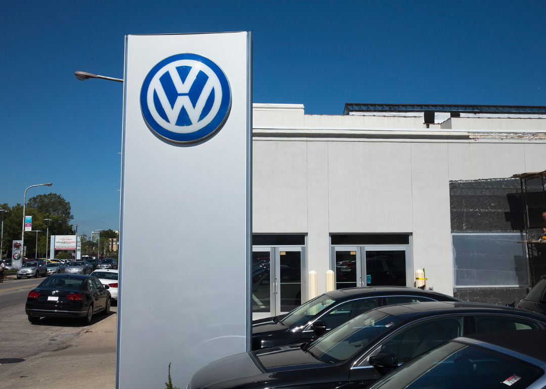 A Volkswagen dealership on September 22, 2015, in Evanston, Illinois.