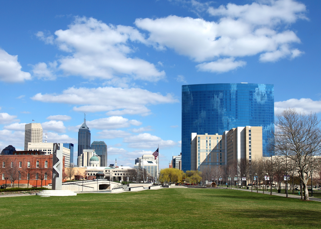 Indianapolis, as viewed from a park.
