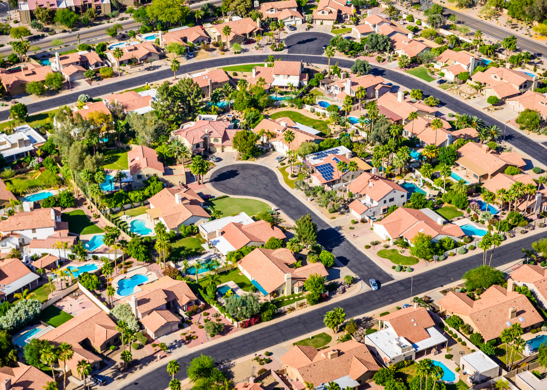 A suburban housing development in Scottsdale, Arizona.