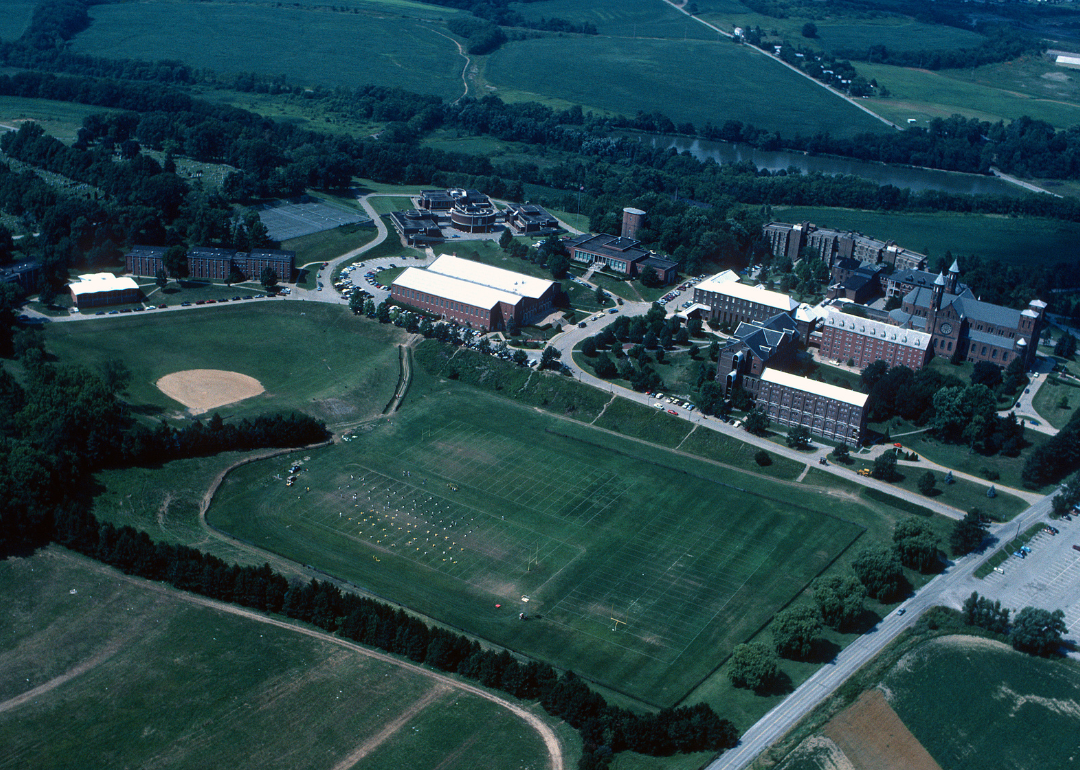 An aerial view of St.Vincent College in 1984.