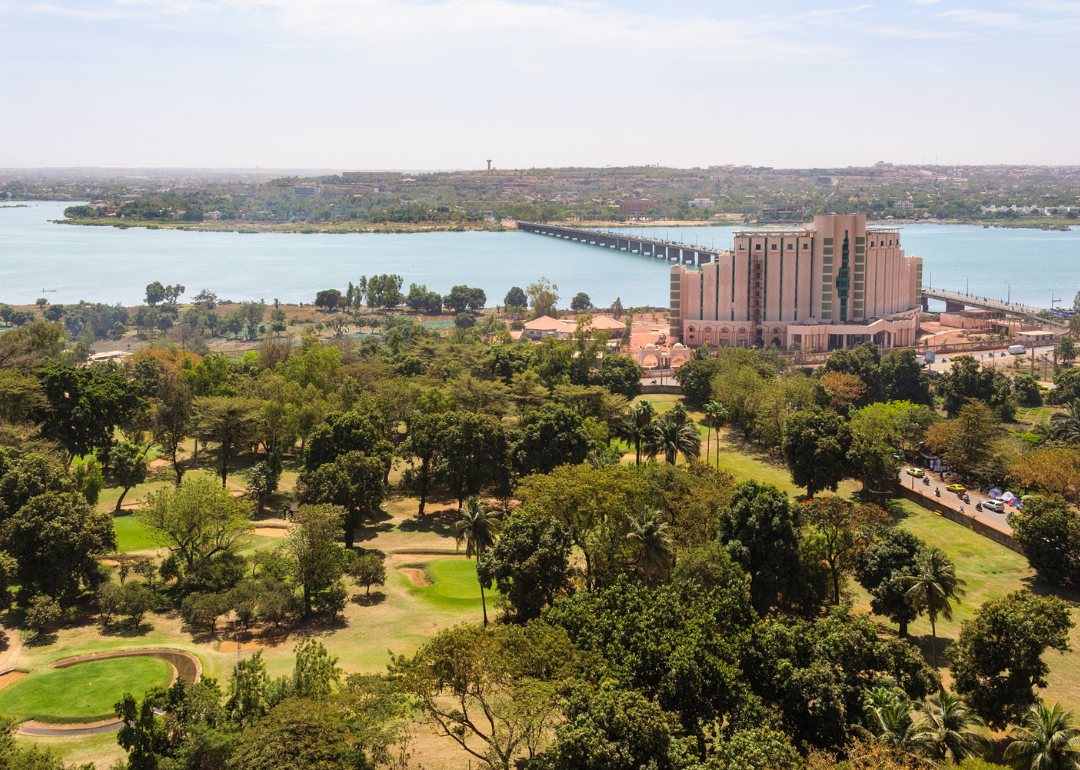 View of Bamako and the Niger River in Mali