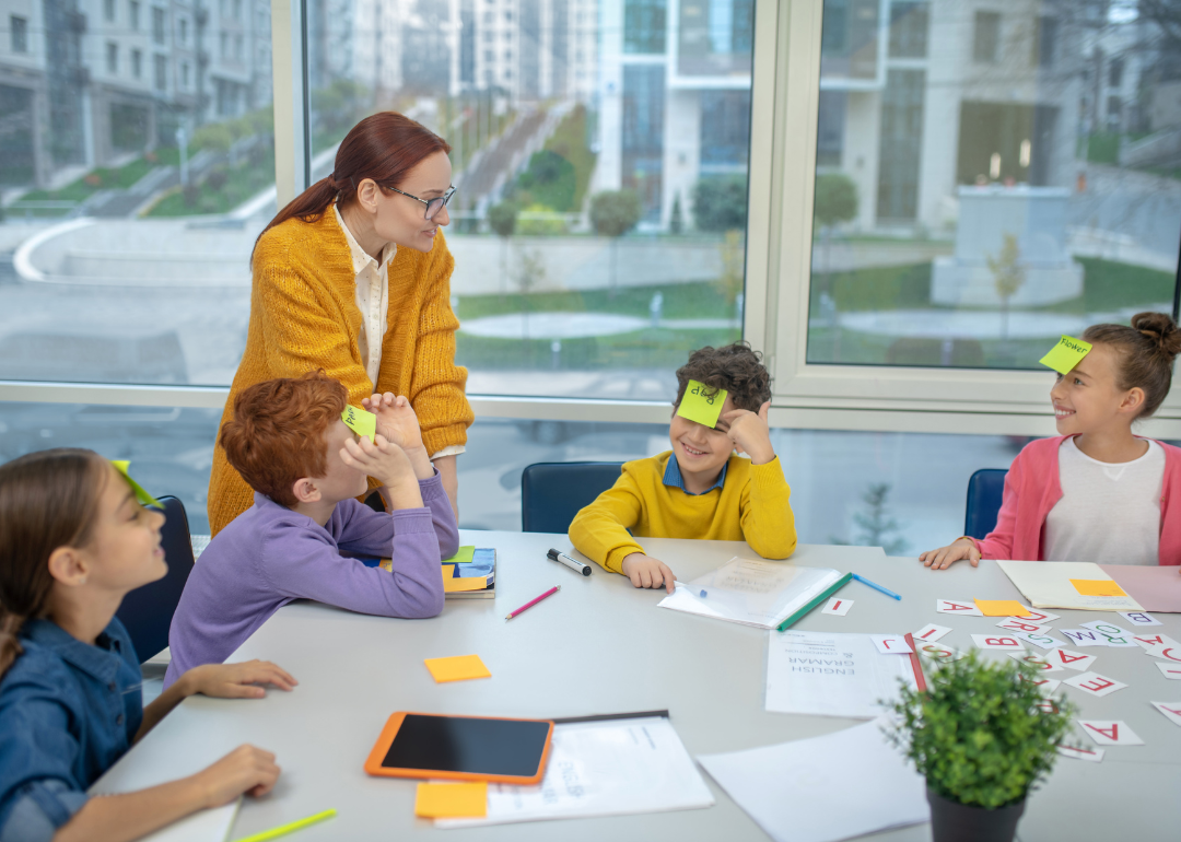 Students participating in a class activity.