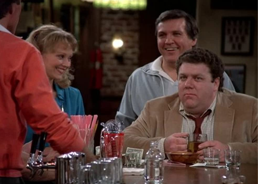 Actors in an episode of ‘Cheers’.