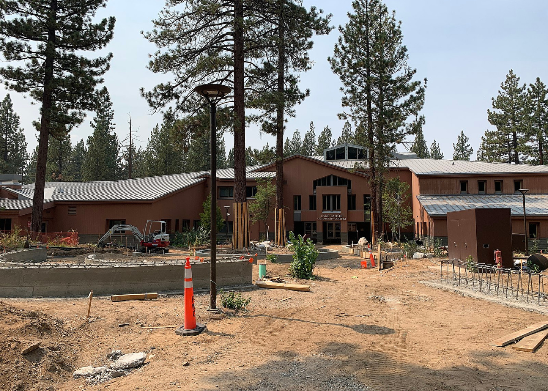 A building being constructed at Lake Tahoe Community College.