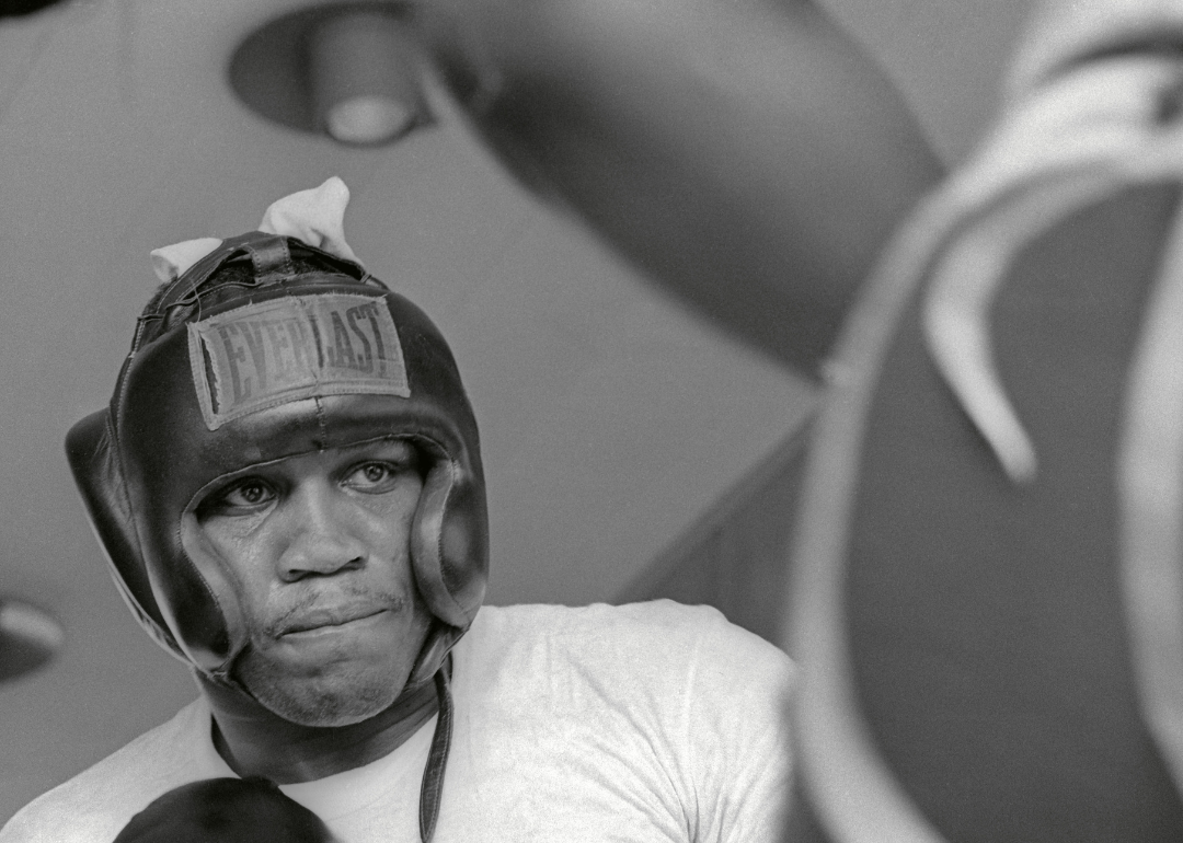 Emile Griffith in training on January 10, 1968, in New York, New York.