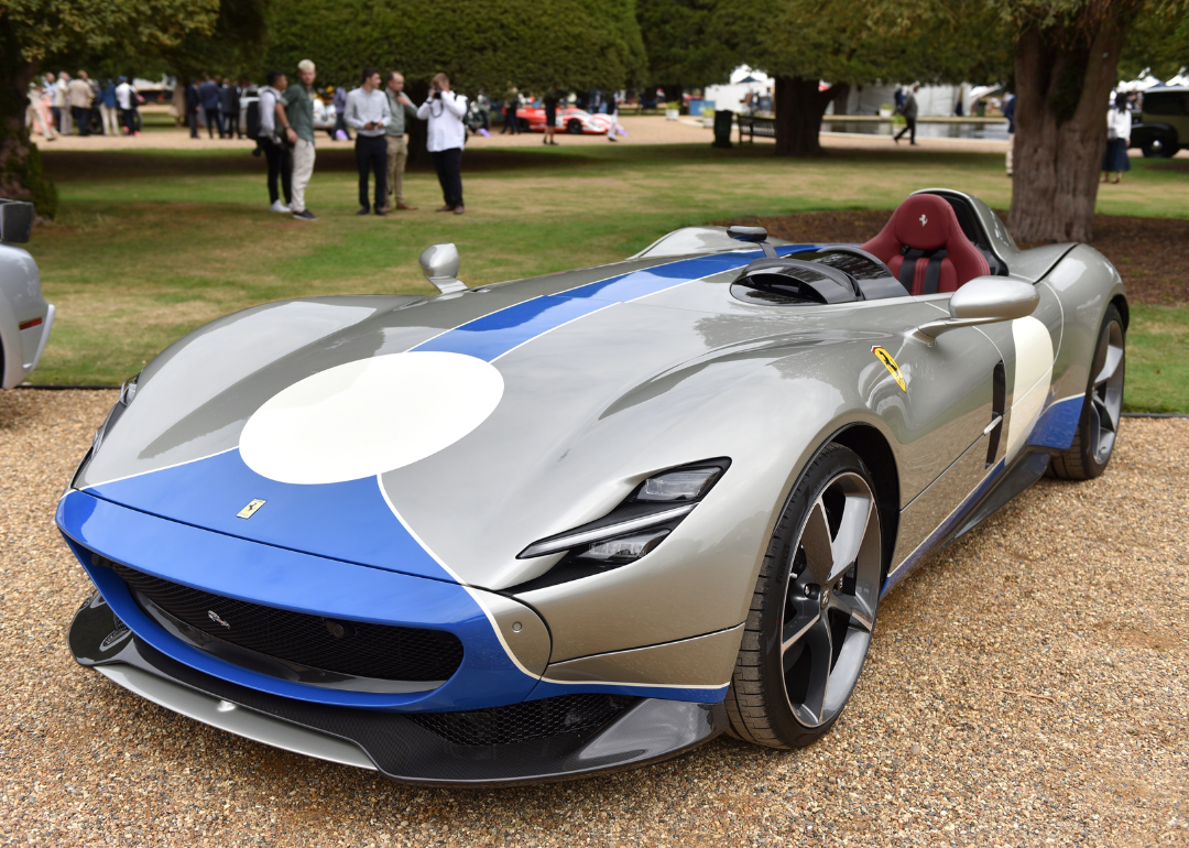 A 2022 Ferrari Monza SP1 during the Concours of Elegance at Hampton Court Palace on September 2, 2022, in London, England.