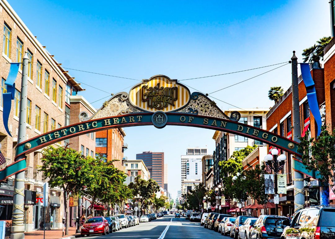 Gaslamp Quarter, the Historic Heart of San Diego.