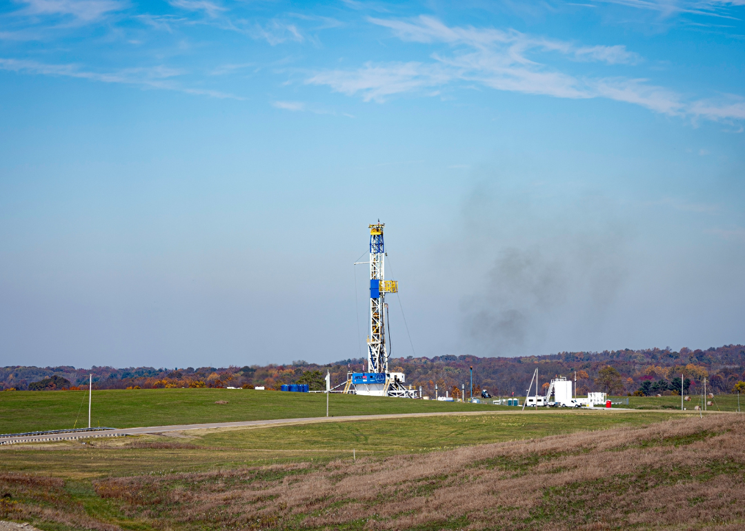 A natural gas oil well in Harrison County.