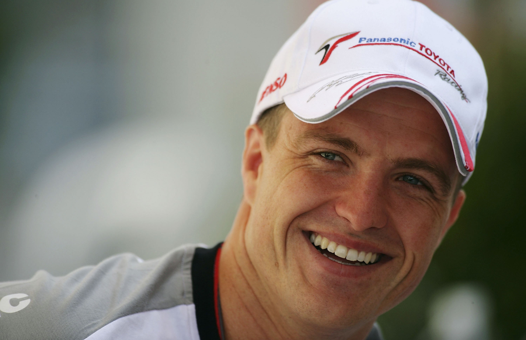 Ralf Schumacher of Germany and Toyota looking on from the paddock before practice for the F1 United States Grand Prix at Indianapolis Motor Speedway on June 30, 2006, in Indianapolis, Indiana.