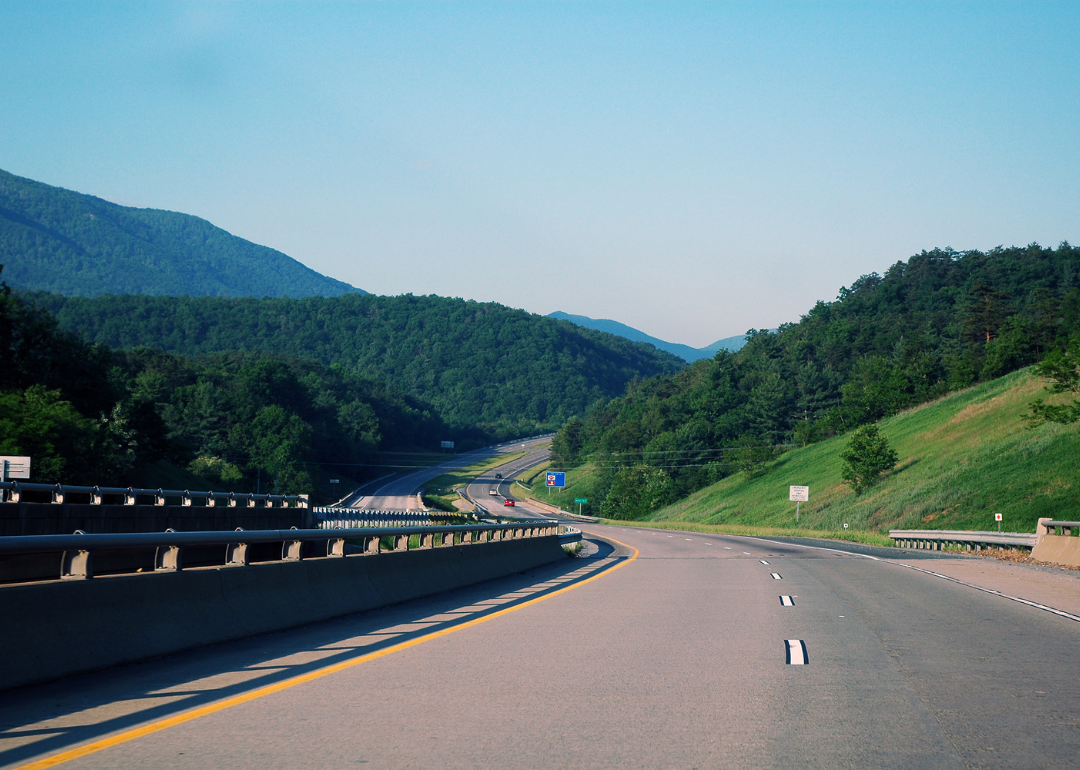 Interstate 64 in Western Virginia.