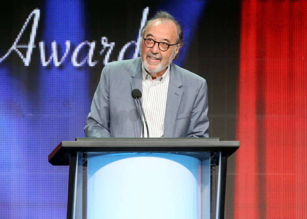 James L. Brooks accepting the TCA Career Achievement Award onstage during the 31st annual Television Critics Association Awards