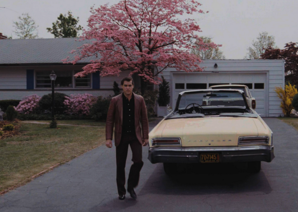 Henry Hill (Ray Liotta) outside his childhood home in the movie Goodfellas