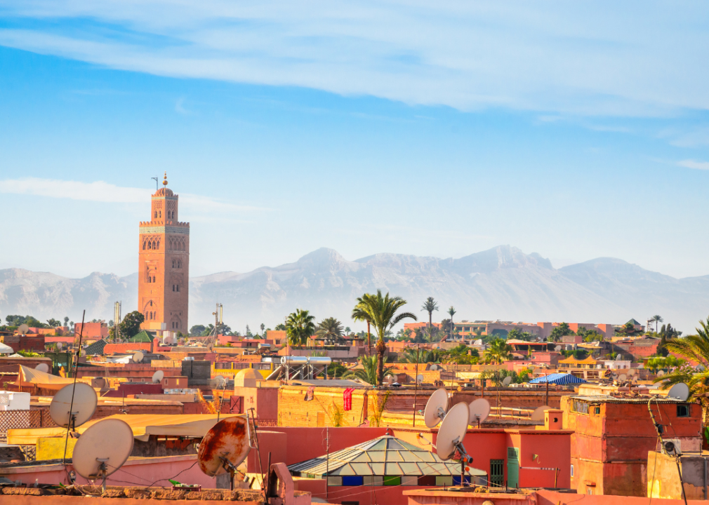 A view of Marrakesh and Old Medina, Morocco