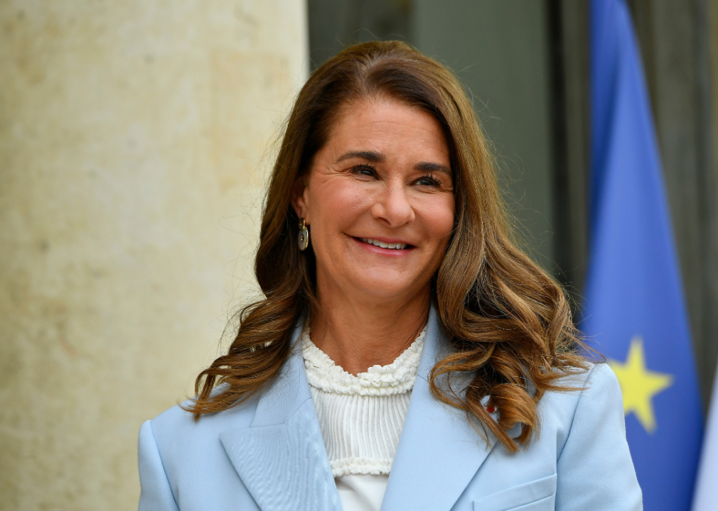 Melinda Gates at Elysee Palace for the Generation Equality Forum hosted by French President Emmanuel Macron