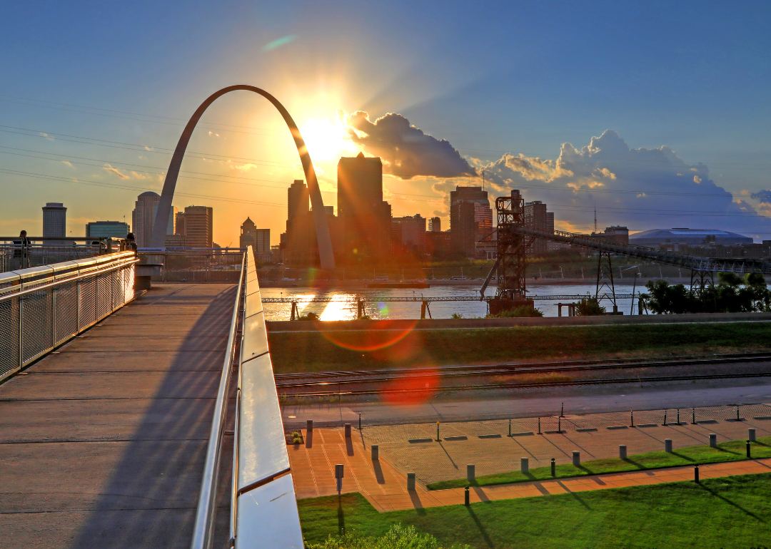 The Gateway Arch in St. Louis.