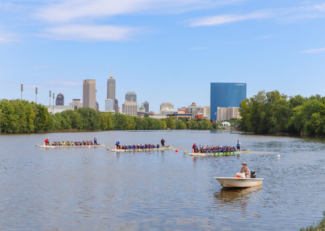 Boat races at White River State Park.