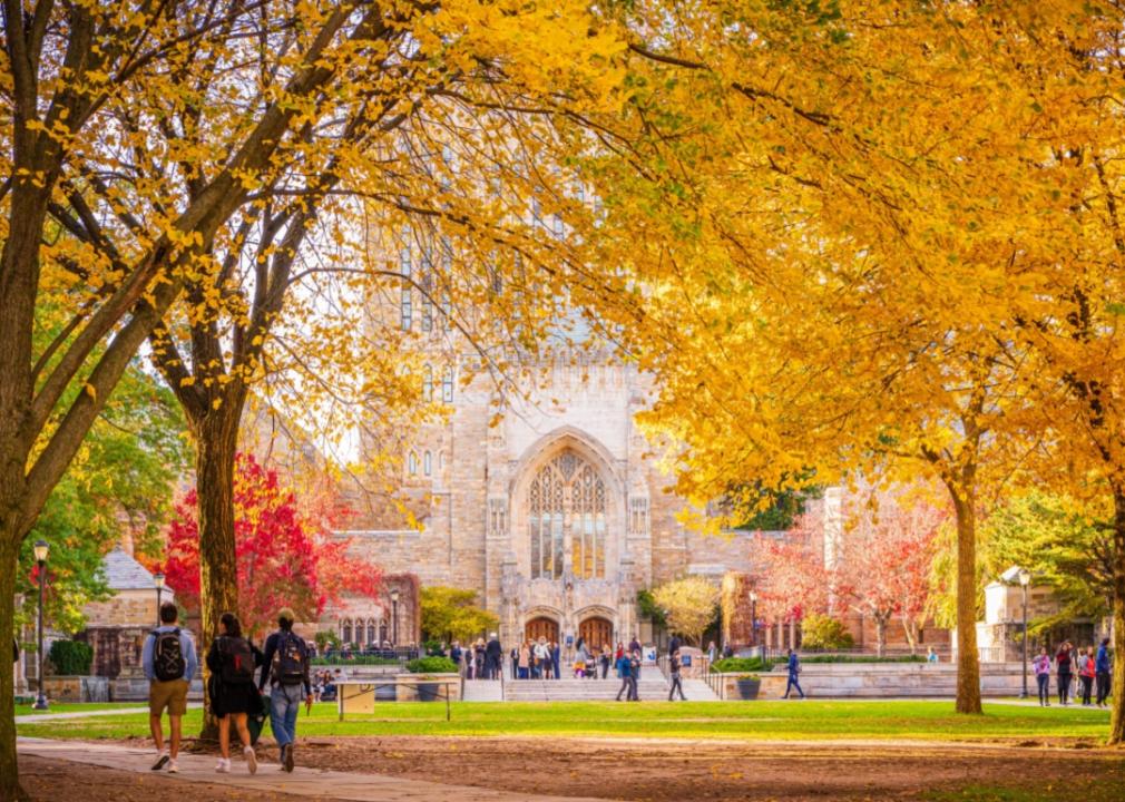 Yale University in fall.