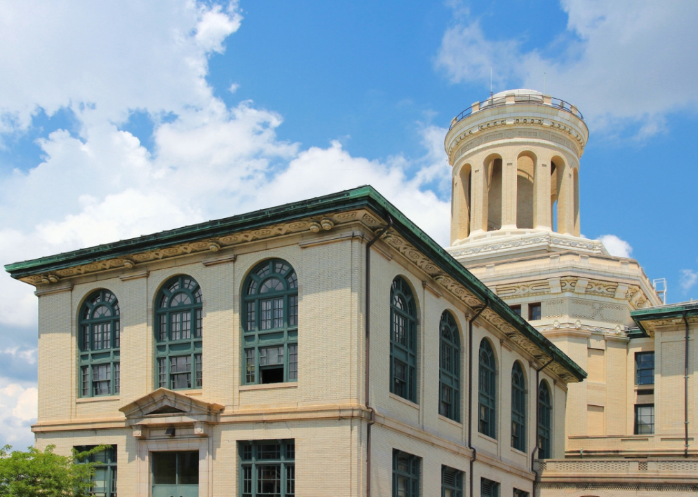 #11. Carnegie Mellon University Historic white stone buildings.