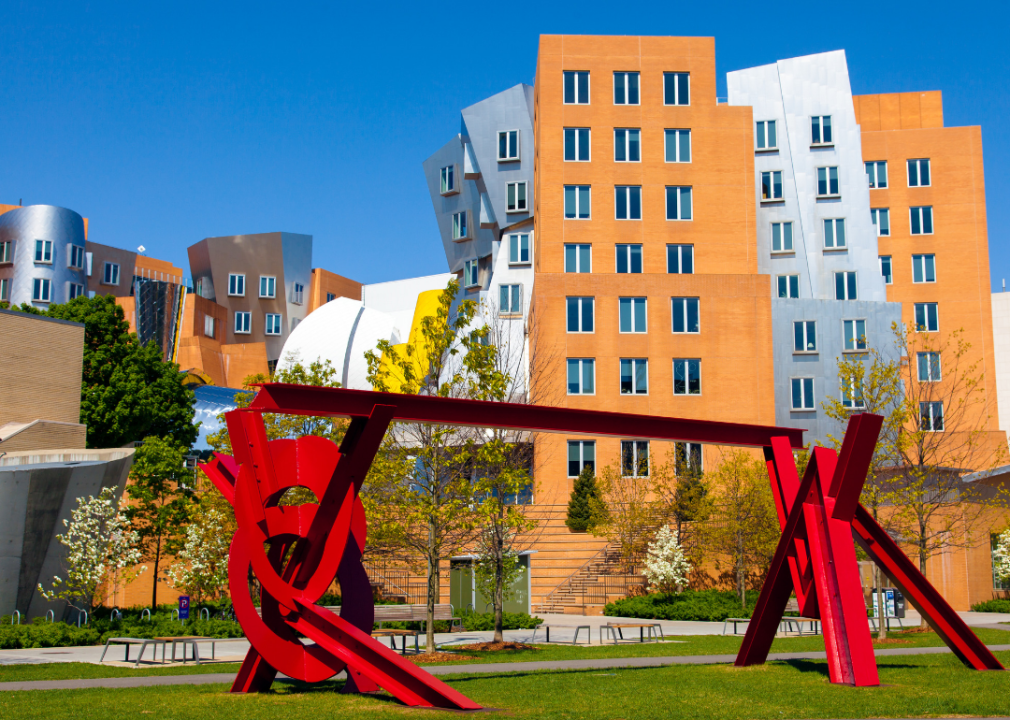#3. Massachusetts Institute of Technology Modern and abstract art and buildings.