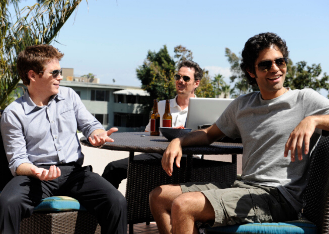 Actors in a scene from ‘Entourage’.