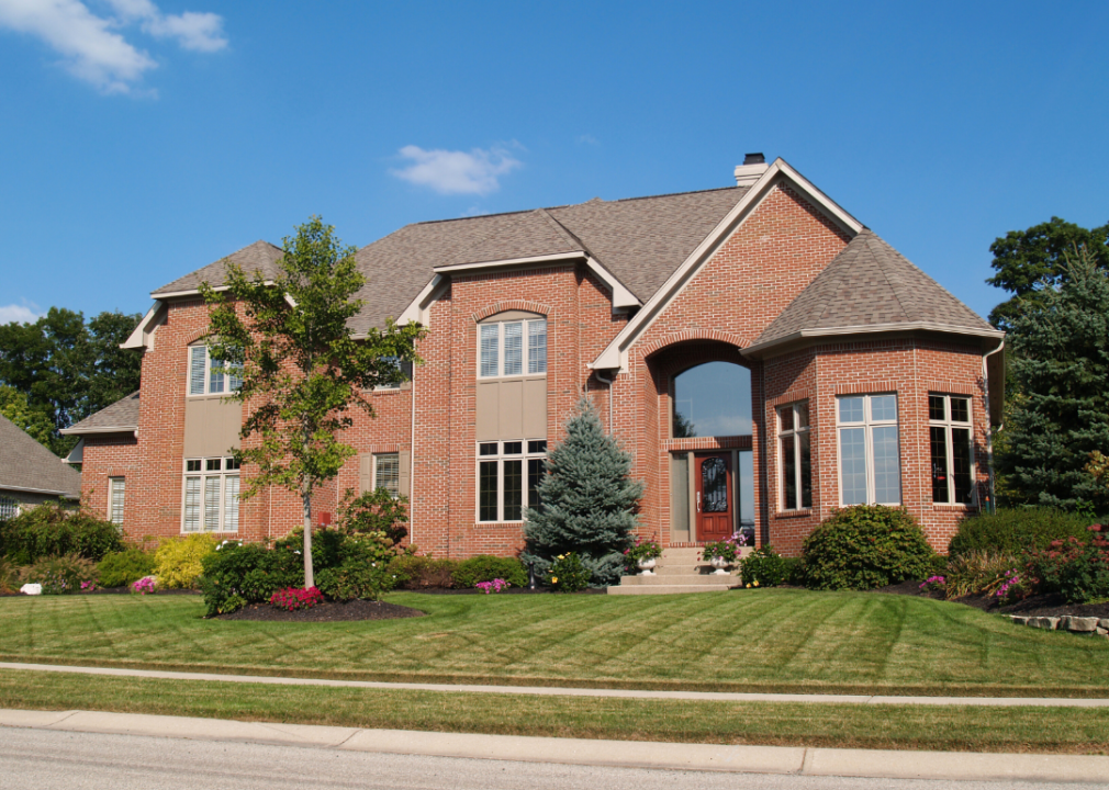 A large brick home.