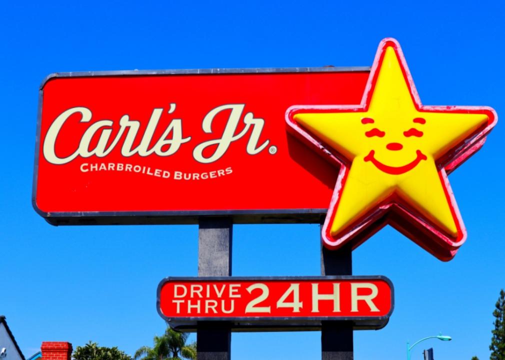 Carl's Jr sign.