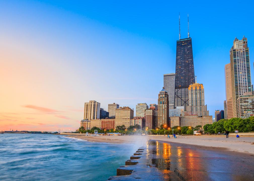 Chicago skyline from North Avenue Beach